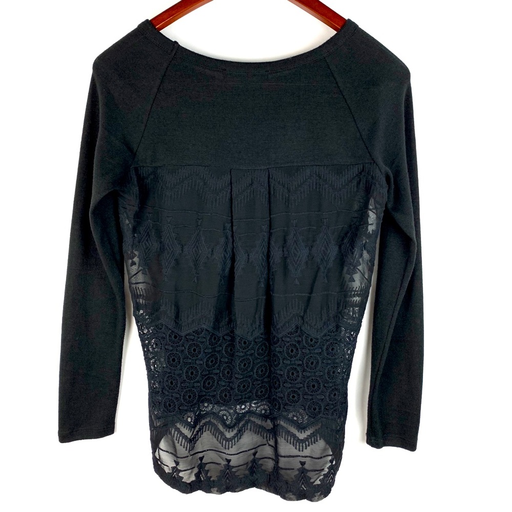 Brixon Ivy Long Sleeve Crocheted Blouse S